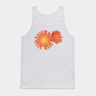 Fox-and-cubs Flowers Indian Paintbrush Red Orange Tank Top